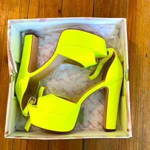 Neon Yellow Heels